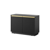 SIDEBOARD ROYAL Schwarz, Gold 104x39x72 cm - Goldfarben/Schwarz, Holzwerkstoff (104/72/39cm) - FURNLUX