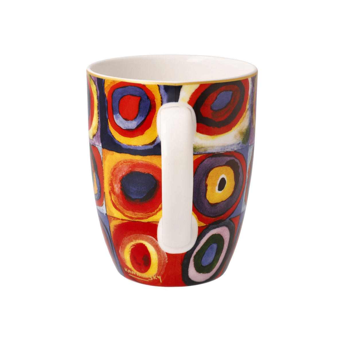 KÜNSTLERTASSE Wassily Kandinsky - Quadrate, Fine Bone China, Bunt, 400 ml - Multicolor, Keramik (0.4L) - Goebel