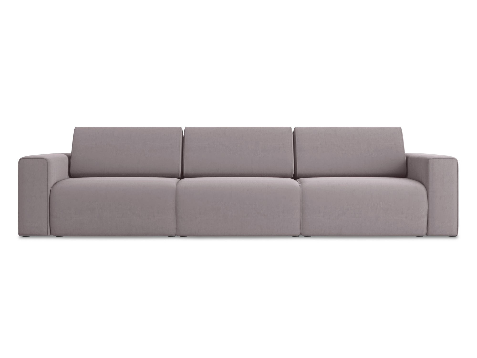 4-SITZER-SOFA Samt Stoff Violett - Lila/Flieder, Kunststoff/Textil (314/80/103cm) - Makamii