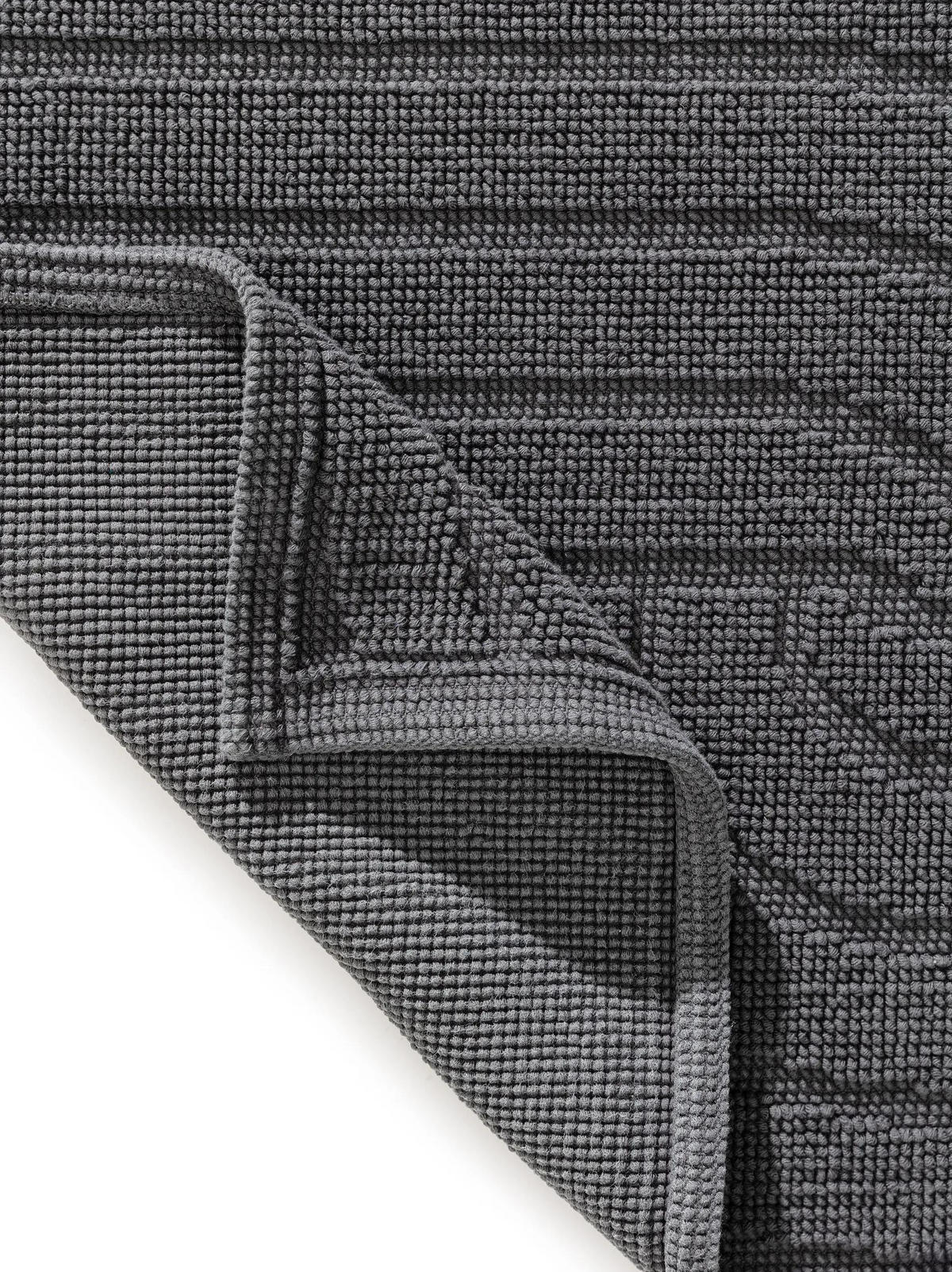 BADEMATTE Jojo Anthrazit 50x80 cm - Anthrazit, Textil (50/80cm) - benuta Nest