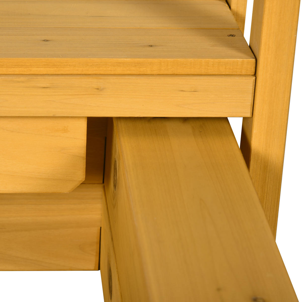 SANDKASTEN, Naturholz, Tanne - Naturfarben, Holz (133/129/137.5cm) - Outsunny