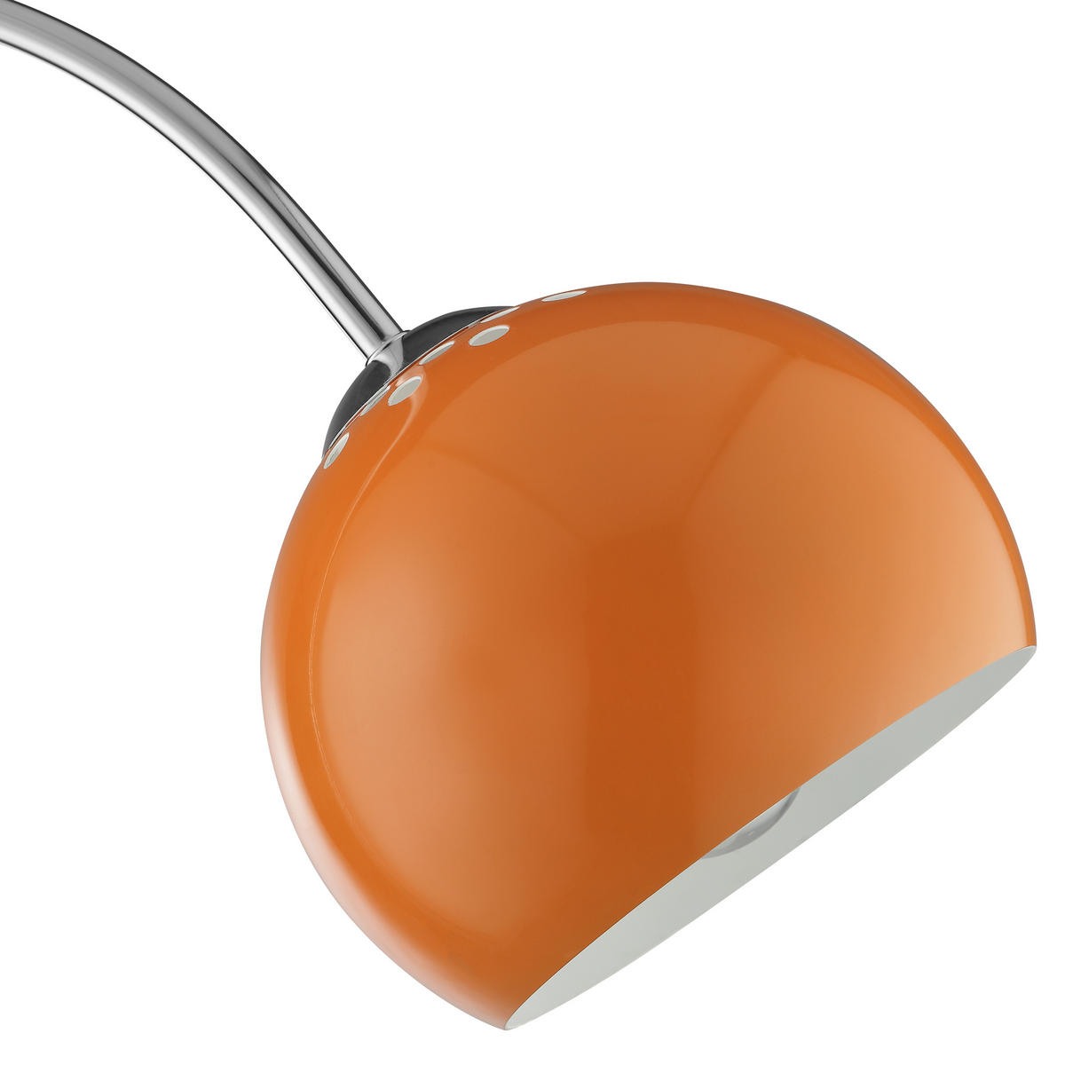 BOGENLEUCHTE Helen Chromfarben/Orange 51/23/170 cm - Multicolor, Metall (51/23/170cm) - Brilliant