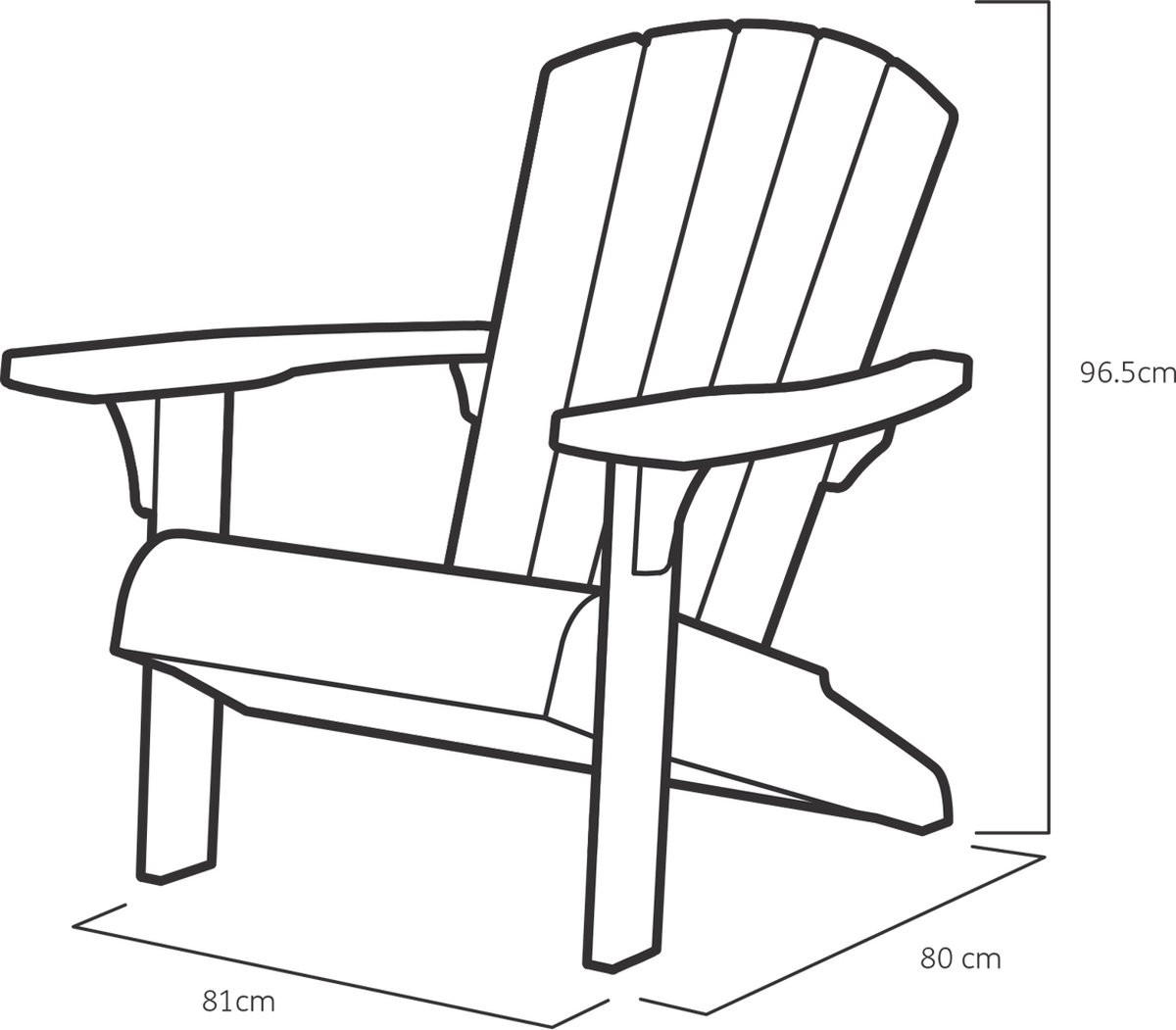 GARTENSTUHL Adirondack Troy - 2er Set - Weiß, Kunststoff (80/96.5/85cm) - Keter