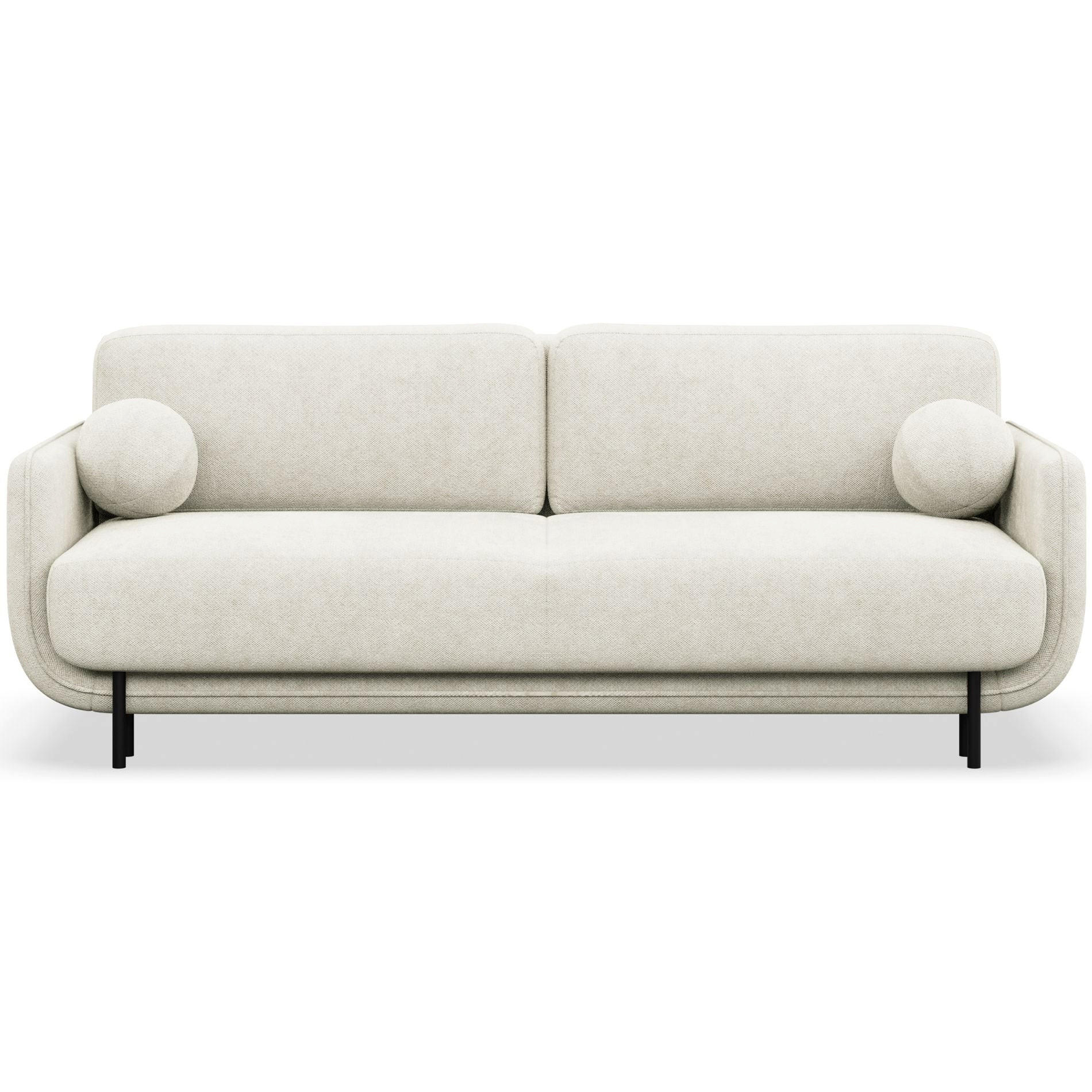 ROZKLÁDACÍ POHOVKA Ovals krémová - černá/krémová, kov/textil (236/95/96cm) - Selsey