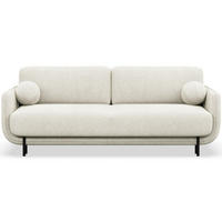 SCHLAFSOFA Ovals Creme - Creme/Schwarz, Textil/Metall (236/95/96cm) - Selsey