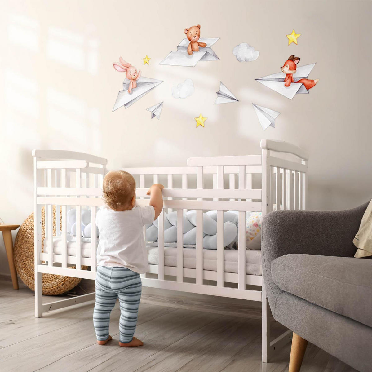 WANDAUFKLEBER 100x170cm - Niedliche Tiere - Multicolor, Kunststoff (100/170/0.1cm) - Wallfluent