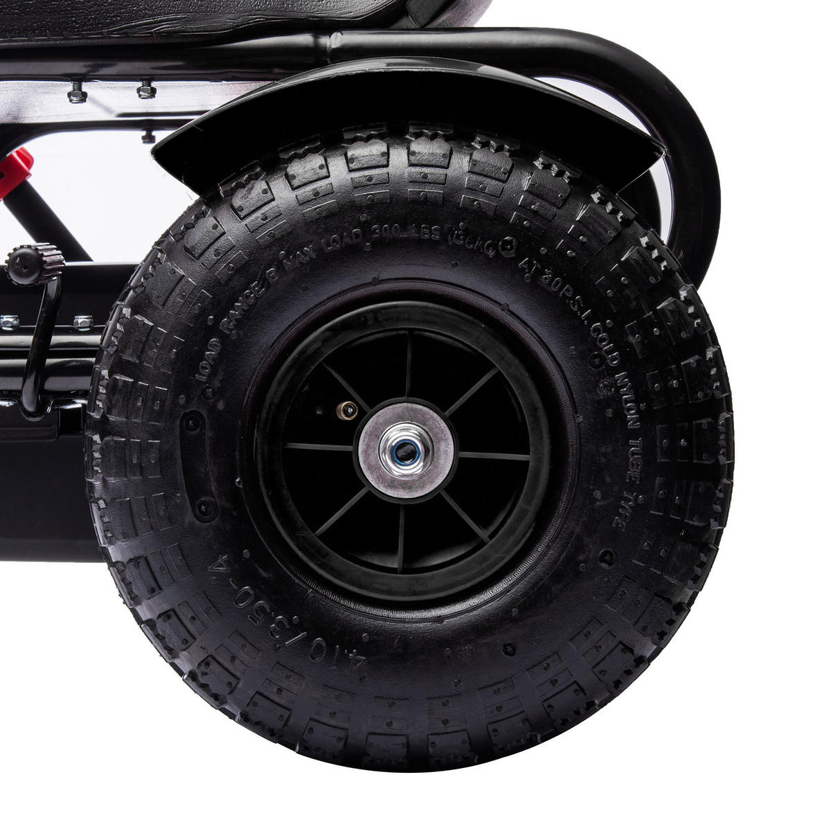 KINDER GO KART TRETAUTO, Schwarz, Kunststoff+ Metall - Schwarz, Metall (121/58/61cm) - HOMCOM