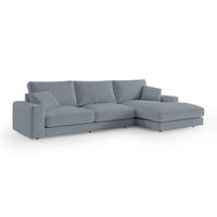 ECKSOFA Harvesty Grau - Grau, Textil (332/92/169cm) - Pillovely