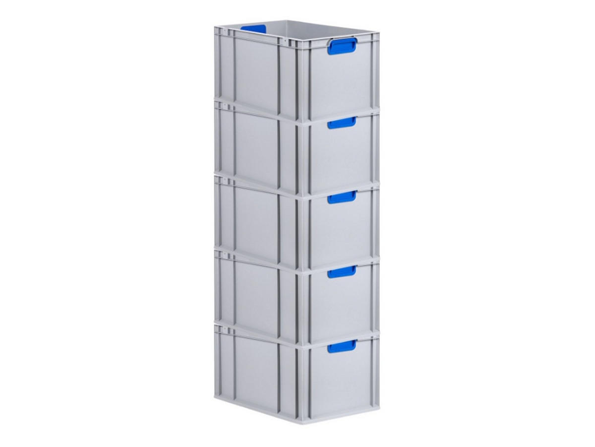 EUROBOX 5x Nextgen Color 32x40x60cm 65 Liter Griffe Blau Geschlossen - Blau, Kunststoff (40/32/60cm) - PROREGAL