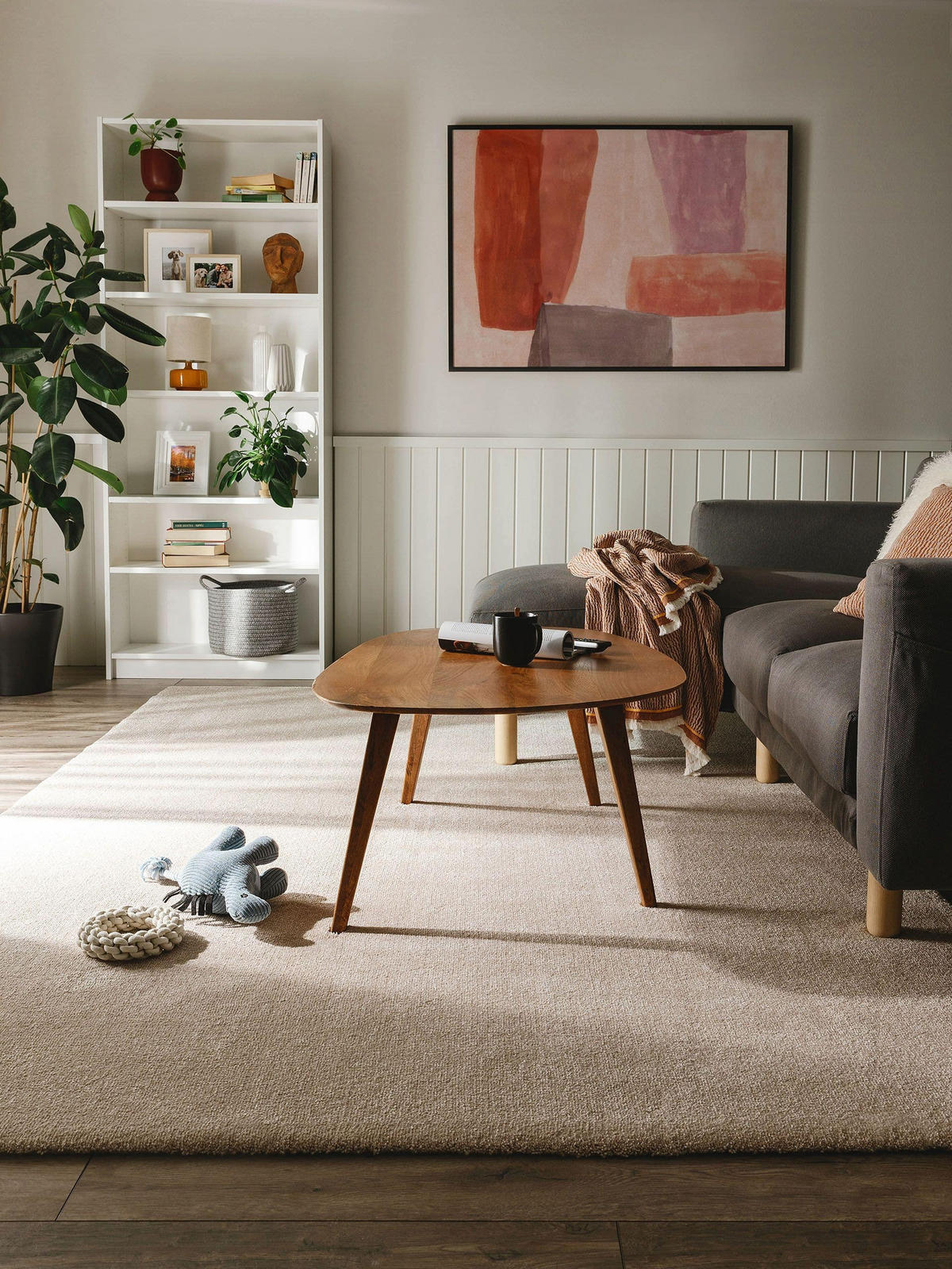 HOCHFLORTEPPICH Melvin waschbar 120/170 cm - Beige, Kunststoff (120/170cm) - benuta Nest