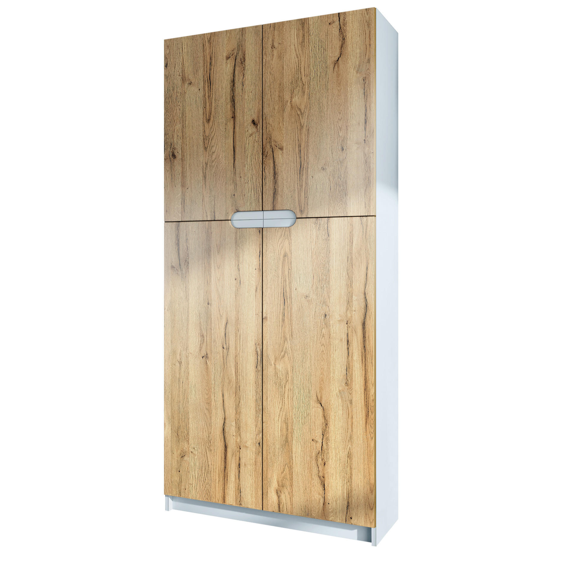 BÜROSCHRANK Logan Fronten in Eiche Natur - Eichefarben, Holzwerkstoff (82/185/37cm) - Vladon