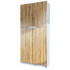 BÜROSCHRANK Logan Fronten in Eiche Natur - Eichefarben, Holzwerkstoff (82/185/37cm) - Vladon