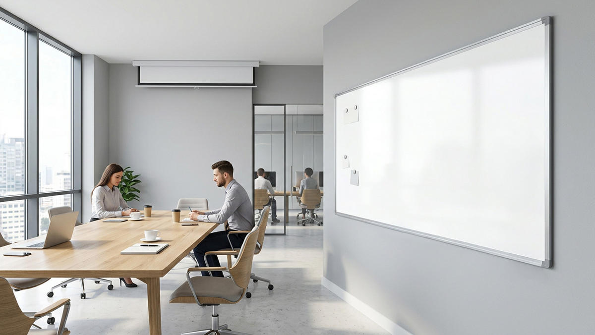 MAGNETISCHES Whiteboard - PREMIUM EXPO Alurahmen 240x100cm - Weiß, Metall (240/100/1.6cm) - ALLboards