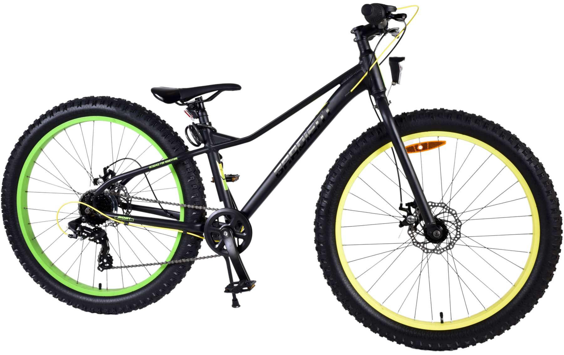 KINDERFAHRRAD Gradient - Jungen - 26 Zoll - 7-Gang - Scheibenbremse - Schwarz - Gelb/Schwarz, Metall (77cm) - TPFSports