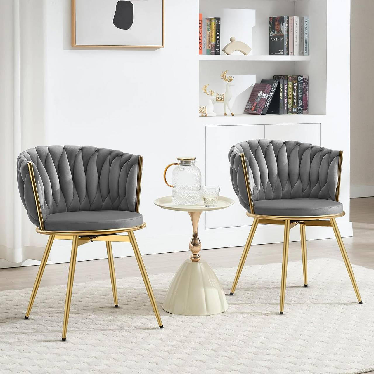 Thumbnail - Woltu Esszimmerstuhl, Dunkelgrau, Textil, konisch, 60.5x78x59.5 cm, Esszimmer, Stühle, Esszimmerstühle, Vierfußstühle