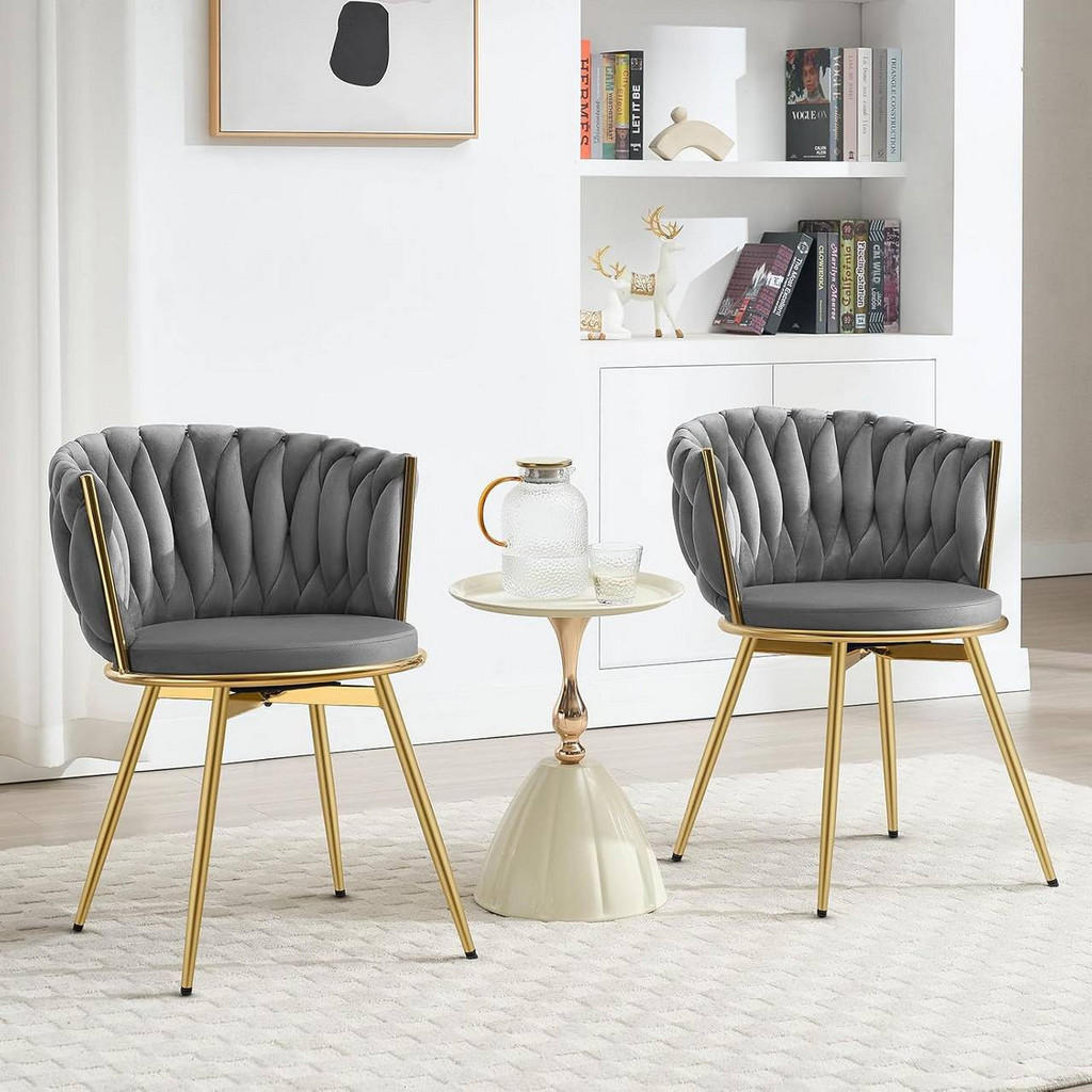 Thumbnail - Woltu Esszimmerstuhl, Dunkelgrau, Textil, konisch, 60.5x78x59.5 cm, Esszimmer, Stühle, Esszimmerstühle, Vierfußstühle