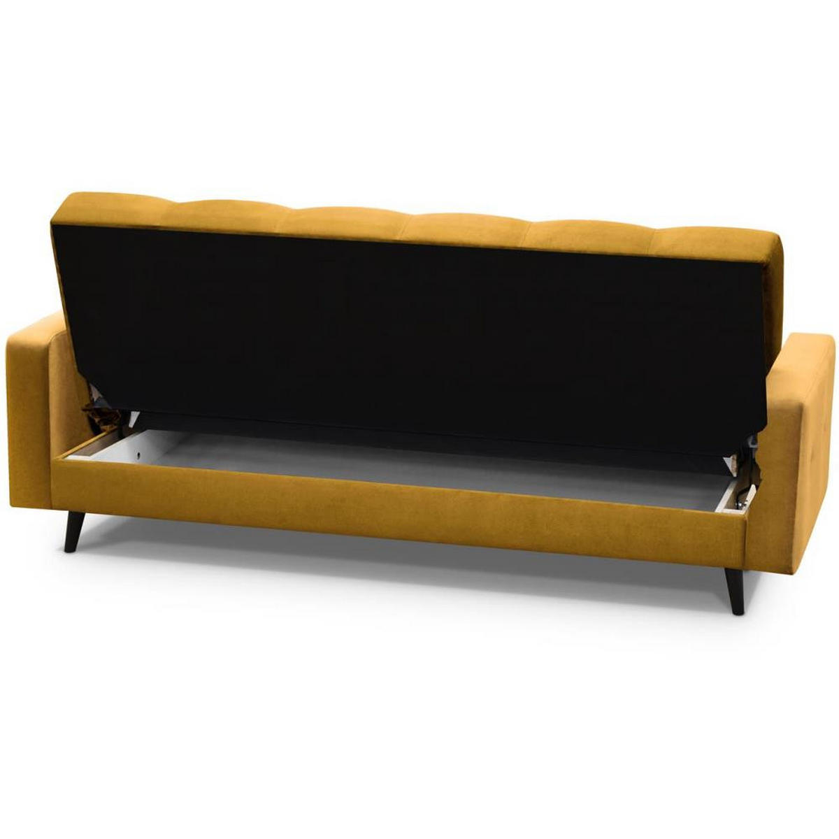 3-SITZER Schlafsofa Nancy Bis gelb - Gelb, Holz/Textil (220/89/93cm) - Beautysofa