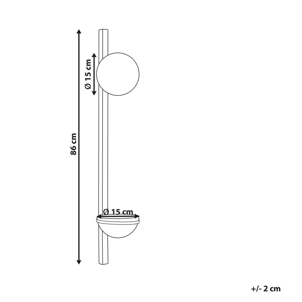 Thumbnail - Beliani Wandleuchte, Schwarz, Glas, E14, 15x86x17 cm, Lampen & Leuchten, Innenbeleuchtung, Wandleuchten