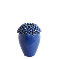 VAZE Lovro Blau 32/32/43.5 cm - Blau, Keramik (43.5cm) - Light & Living