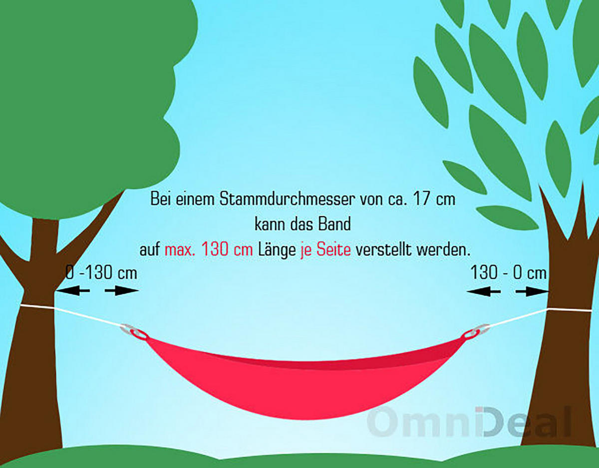 HÄNGEMATTEN BEFESTIGUNGSSET 6 m – Massives Aufhängeset bis 160 kg - Weiß, Kunststoff (300cm) - Amanka