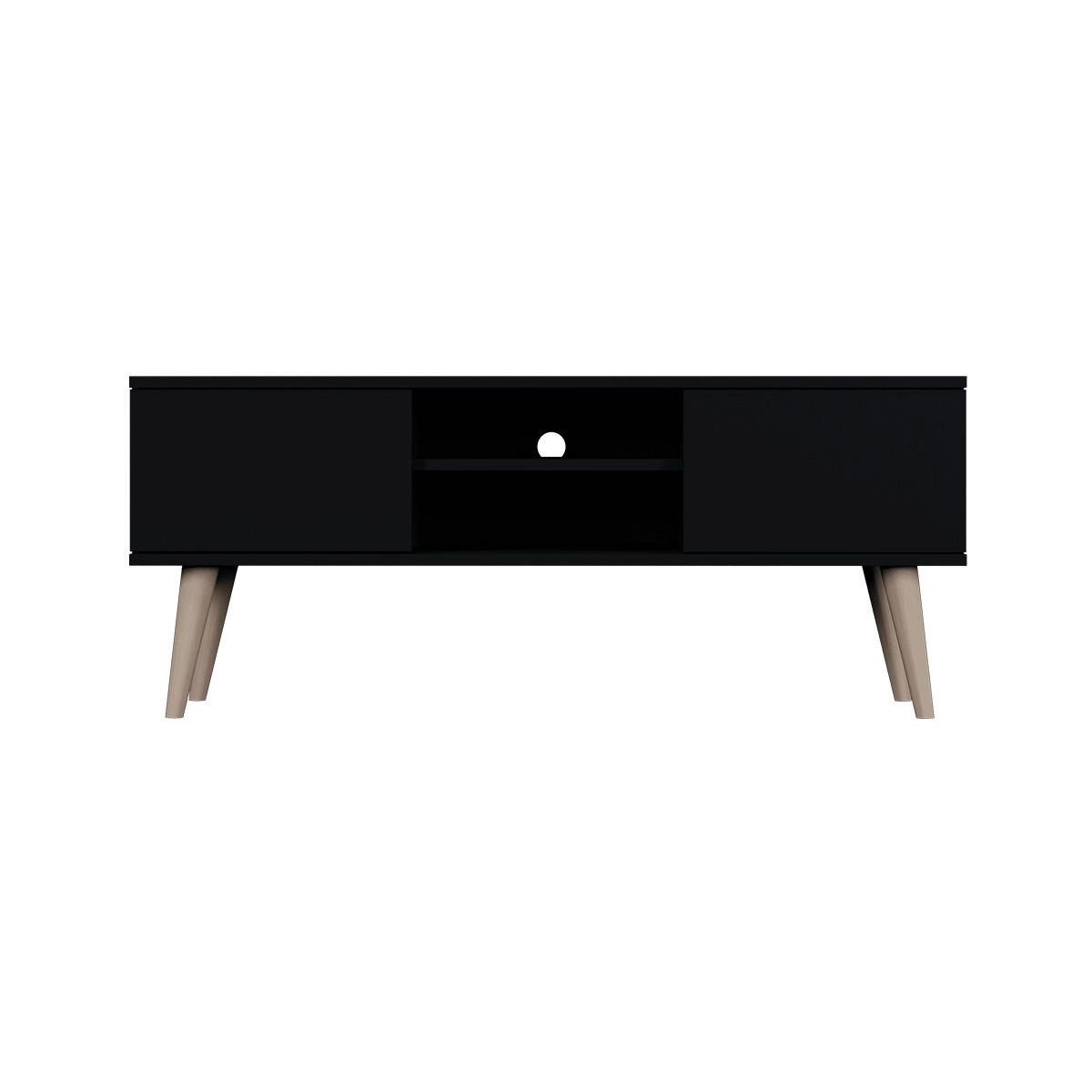 TV-MÖBEL Toronto Schwarz - Schwarz, Holzwerkstoff (120/35/55cm) - Petits-meubles