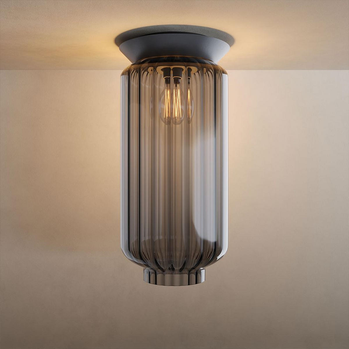 DECKENLEUCHTE Velo Klar Ø 20cm - Klar, Glas (20/20/23cm) - s.luce