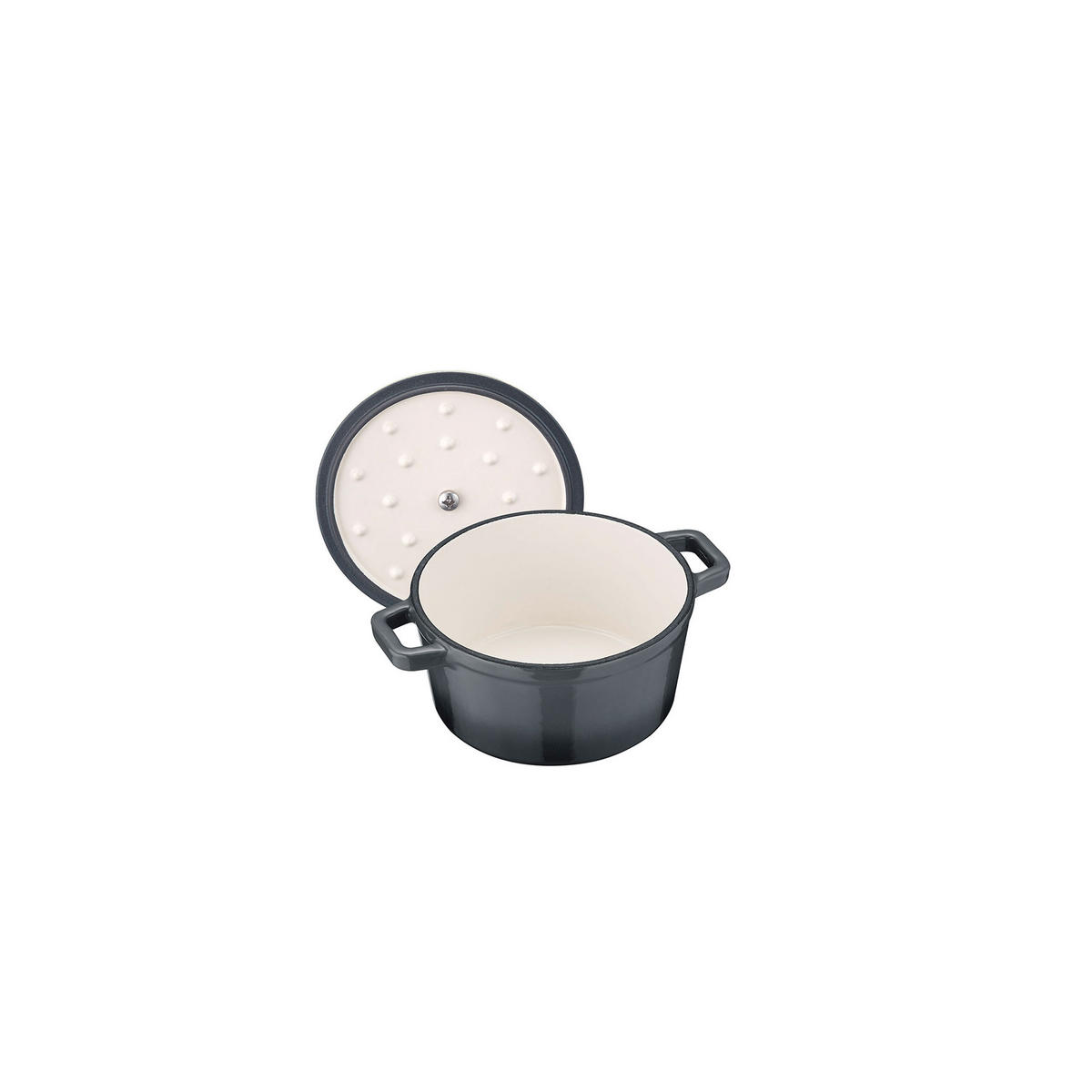 SCHMORTOPF b.iron, Gusseisen, Schwarz / Grau, Ø 14 cm - Schwarz, Metall (18.2/16.2/10.3cm) - Berndes