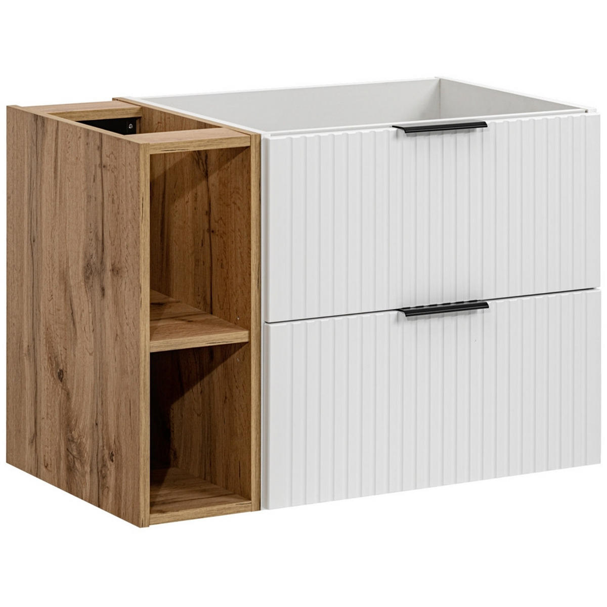 BADMÖBEL-SET 2-TLG. Adelaide-56 - Weiß, Holzwerkstoff (81/200/47cm) - Lomado