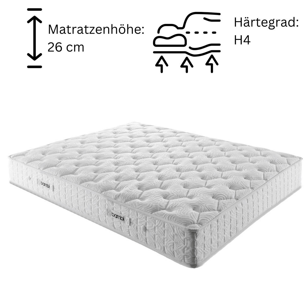 BOXBETT Golden Prime Set 160x200 - Beige, Holz/Metall (160/200cm) - Bambi