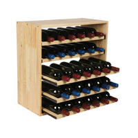 WEINREGAL Vincellar Mod 60x60x30 cm Auszug Modul Für 30 Flaschen mit Ausziehbaren Ebenen Massives Kiefernholz Natur - Naturfarben, Holz (60/60/30cm) - PROREGAL