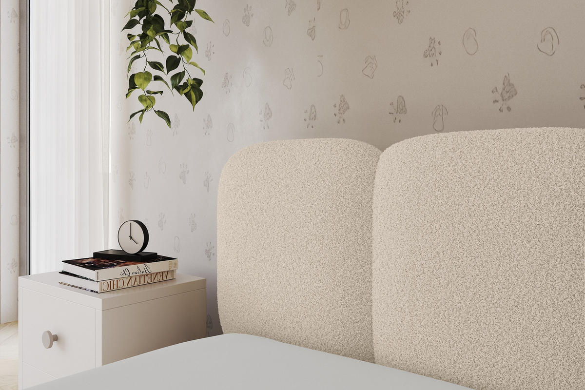 EINZELLBETT Jugendbett mit Bettkasten, Rechts - AVRY 100x200 Dunkelbeige - Taupe/Cappuccino, Holzwerkstoff/Textil (100/200cm) - ALTDECOR
