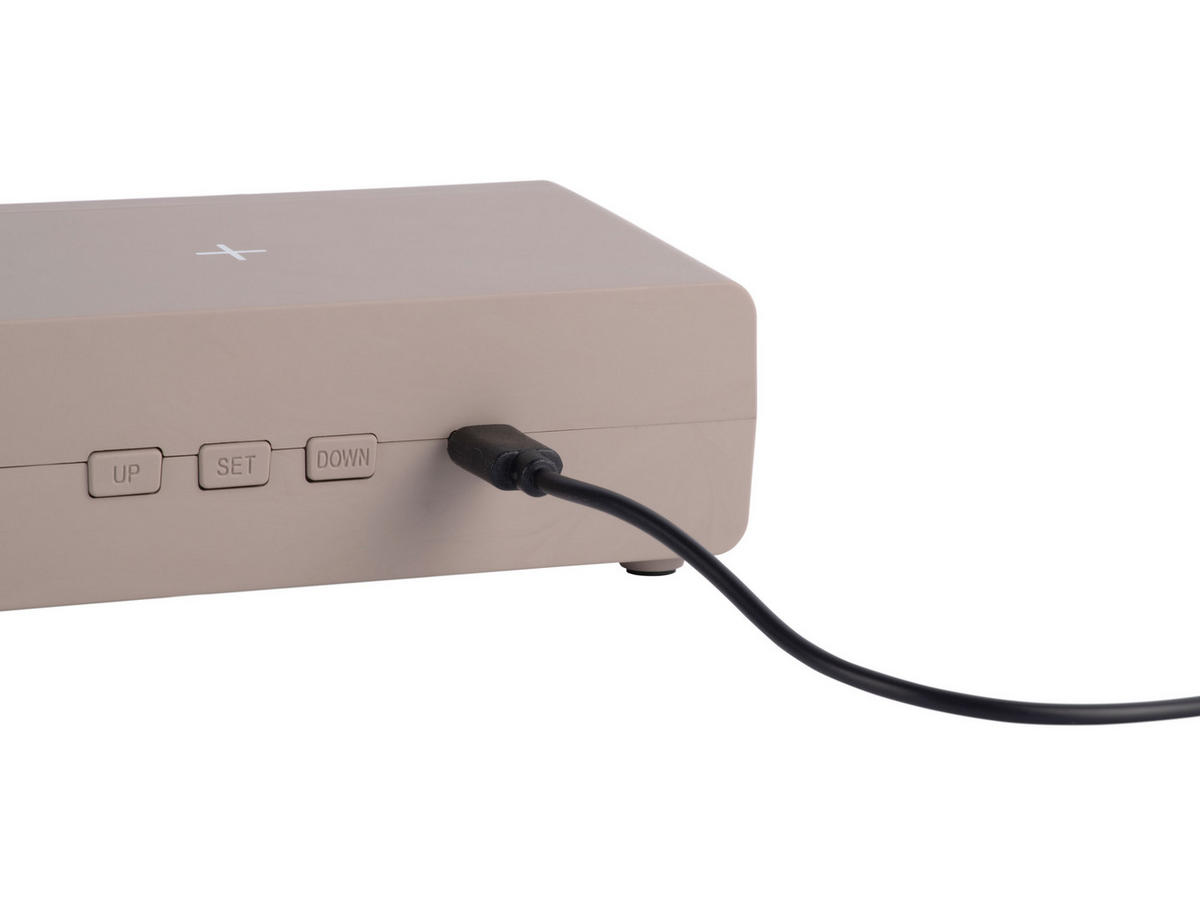 WECKER Berlin LCD with Charger - Grau - 8/4,5 cm - Grau, Kunststoff (8/4/8cm) - Karlsson