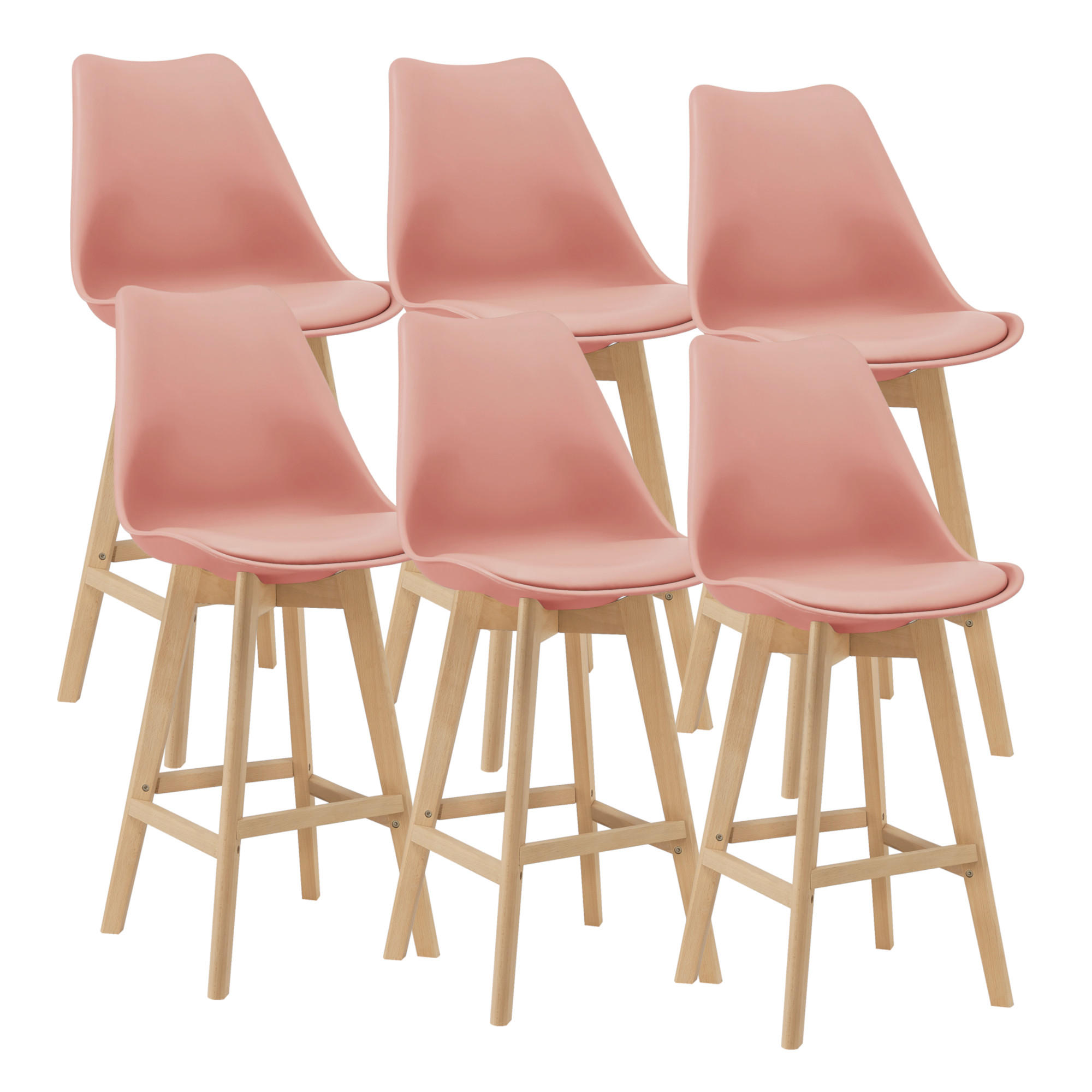 [en.casa] Barstuhl Rosa 48x105x58 cm