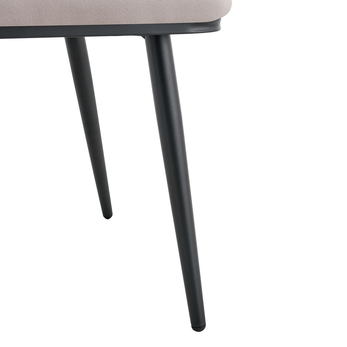 STUHL-SET DE-36754 2 Stück mit Kugelketten-Rückenlehne und Samtbezug Hellgrau - Hellgrau, Metall (48/88/54cm) - ComfortXL