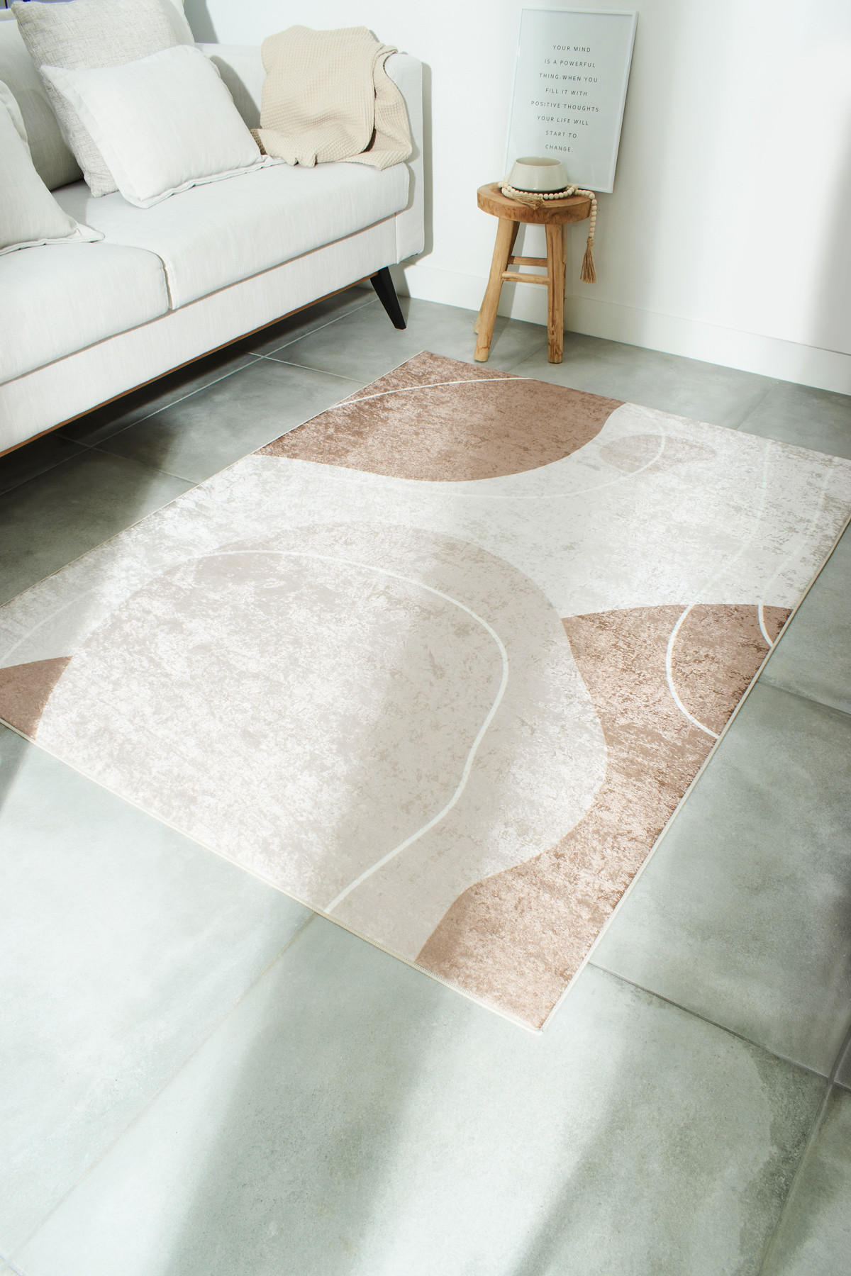 TEPPICH mit abstraktem Muster in Beige Grege 120x160 cm - Beige, Textil (120/160cm) - Nazar Rugs