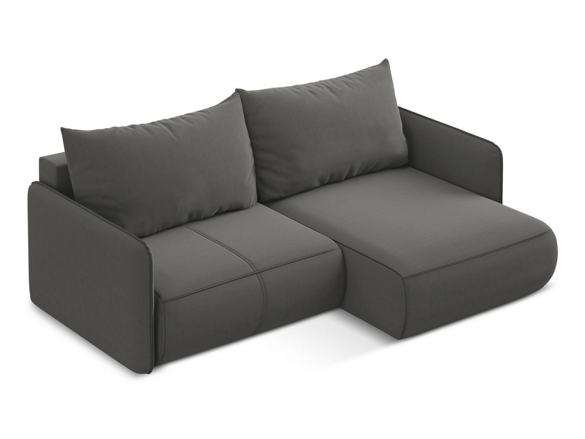 POUF Chenille Stoff Blau - Blau/Blaugrau, Textil/Metall (78/41/60cm) - Makamii