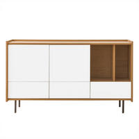 SIDEBOARD Nadine Natur - Weiß 139.5 cm x 80 cm - Braun, Holzwerkstoff (139/80/41cm) - Kenay Home