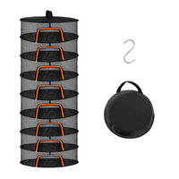 TROCKENNETZ - Schwarz, Textil/Metall (60/160/60cm) - Relaxdays