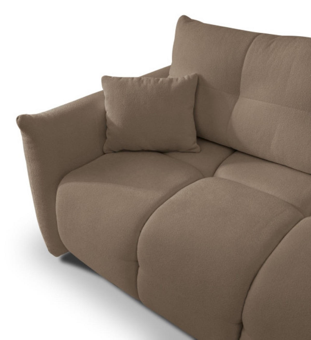 ECKSOFA Caffe Latte BOSE Mit Schlaffunktion Rechts - Beige/Braun, Textil (177/257cm) - Sepro Meble