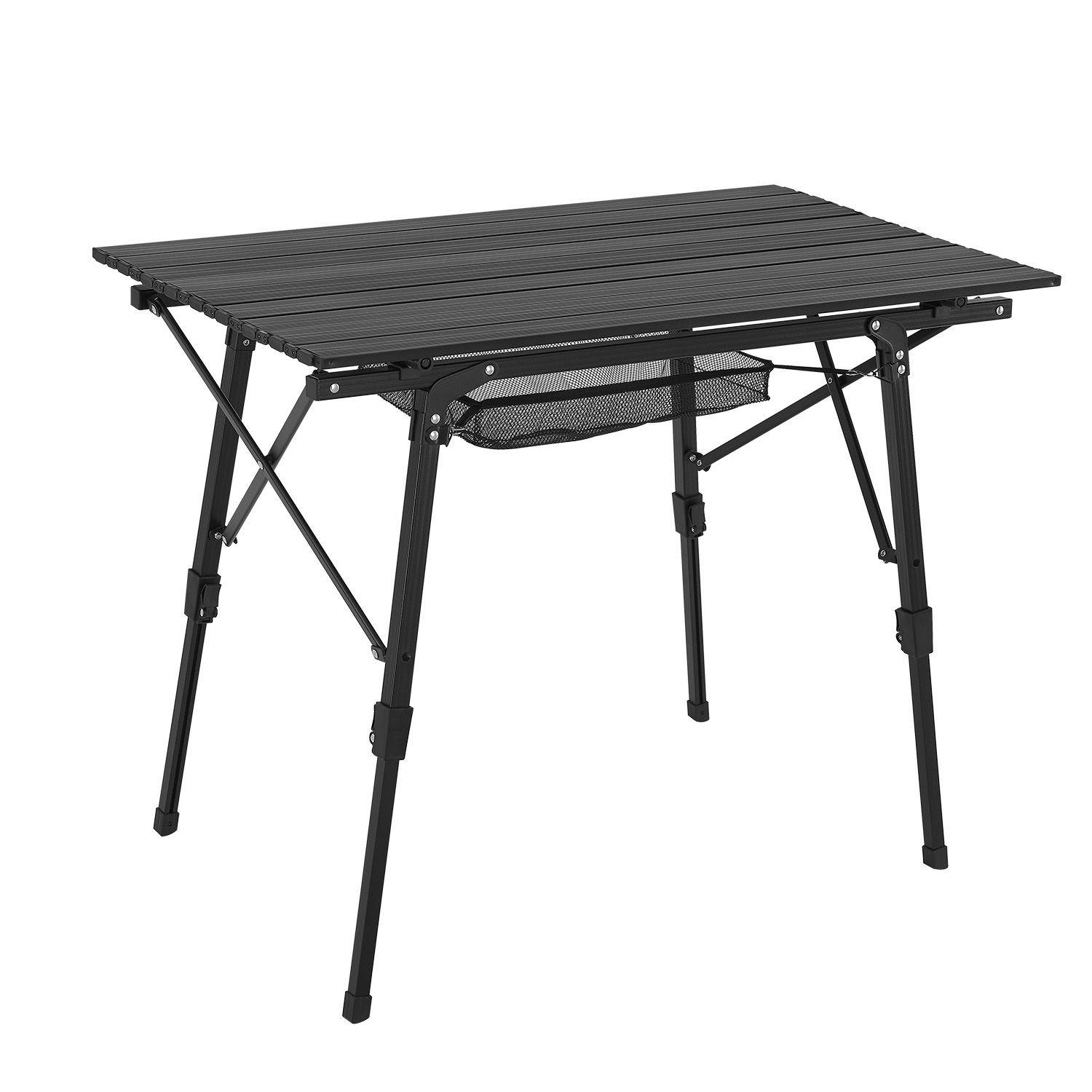 CAMPINGTISCH Picco faltbar schwarz - Schwarz, Metall (90/52/68cm) - Juskys