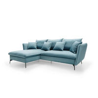 ECKSOFA VITON Blau 258x167x91 cm - Blau, Textil (258/167cm) - FURNLUX