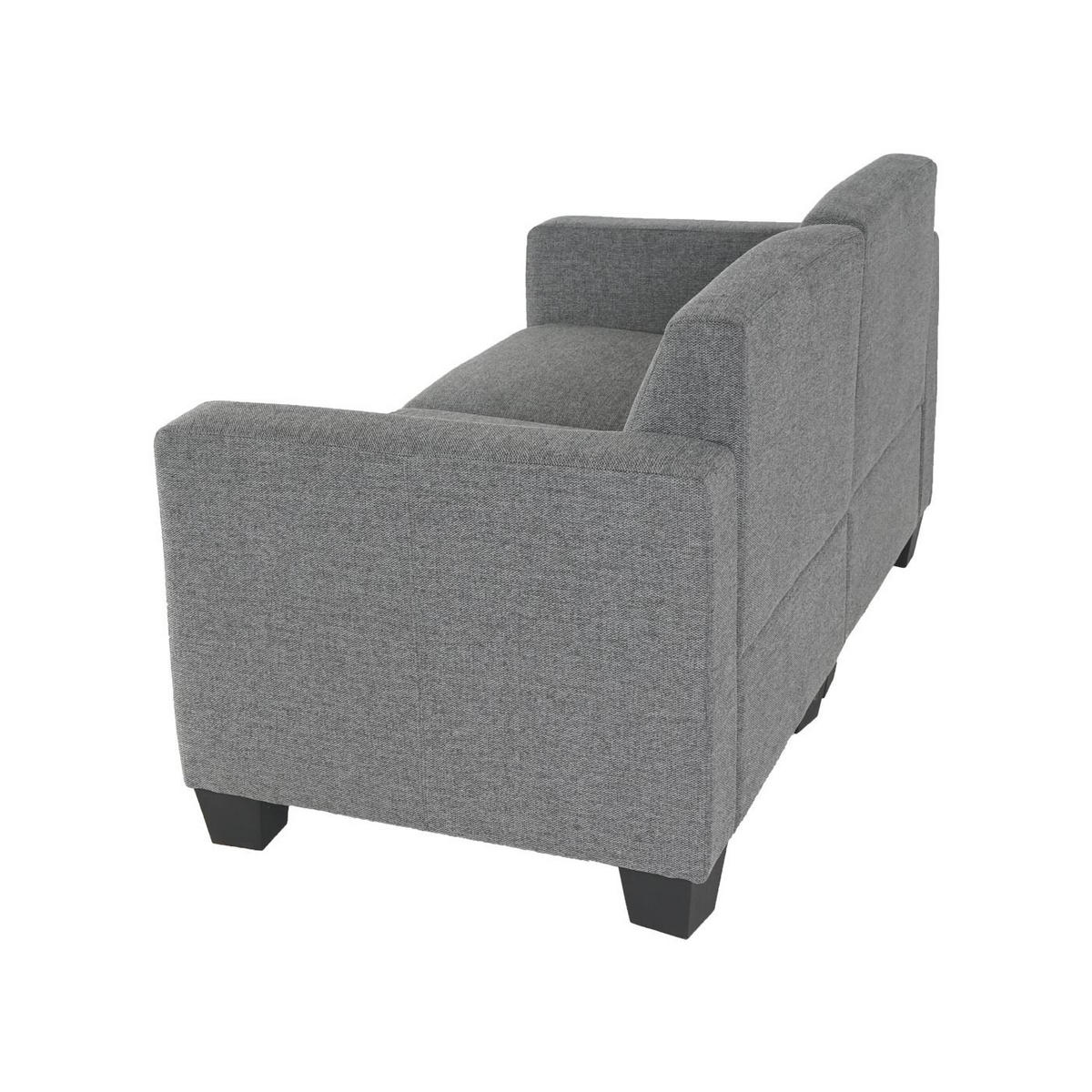 2-SITZER SOFA COUCH MODULAR Grau - Grau, Textil (136/76/72cm) - MCW