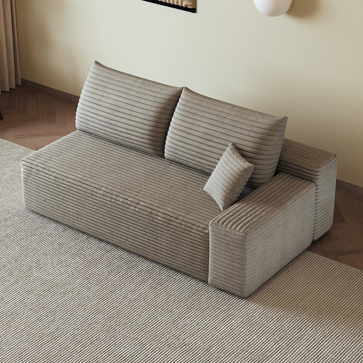 SOFAELEMENT DE-34721 rechte Chaiselongue Kamel - Sandfarben, Textil (95/83/175cm) - ComfortXL