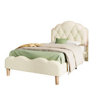 POLSTERBETT 90/200 cm Beige aus PU mit LED-Beleuchtung - Beige, Kunststoff (90/200cm) - OKMYHOME