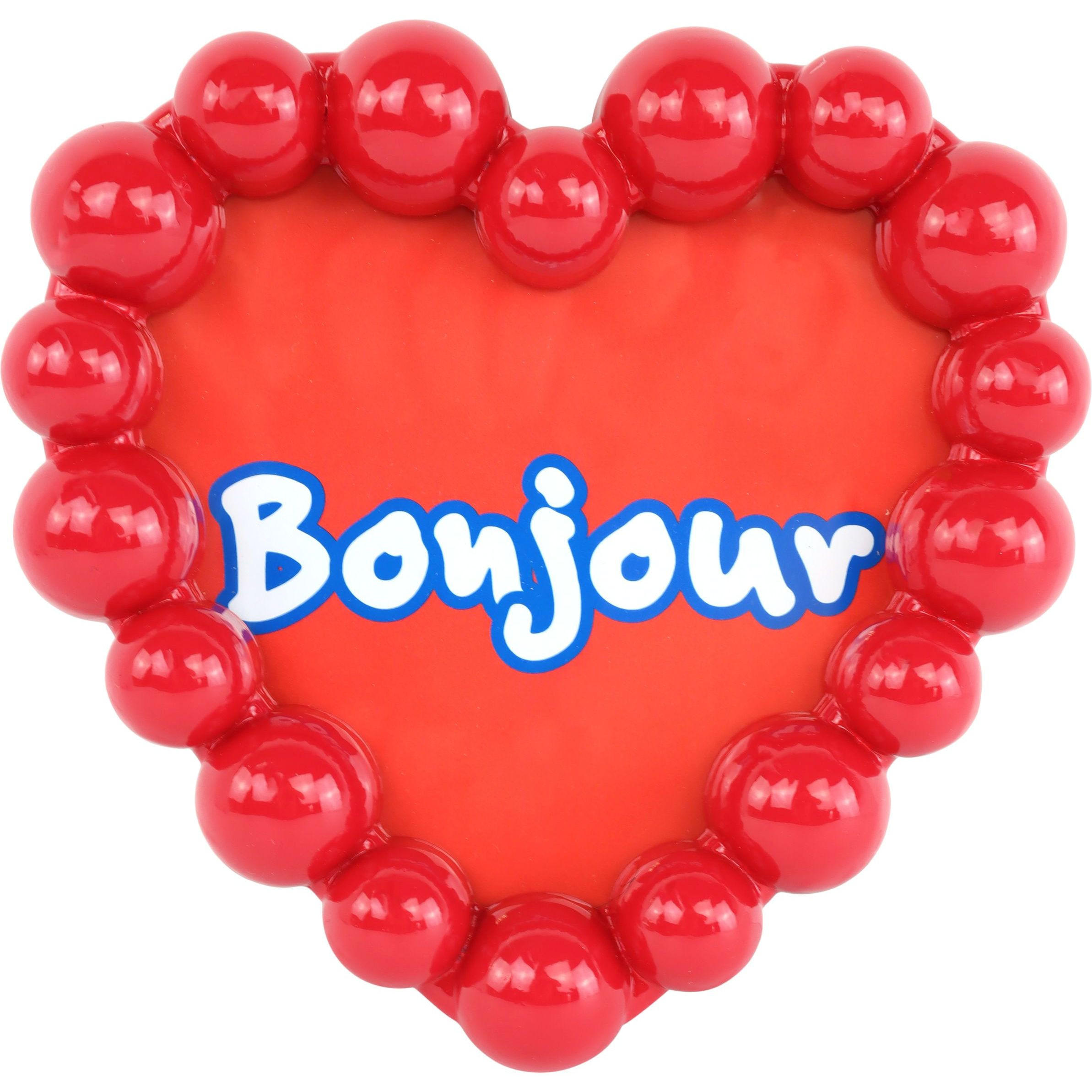 DEKOOBJEKT Bonjour 15/15/3 cm - Rot, Glas (15/3/15cm) - FURNARO