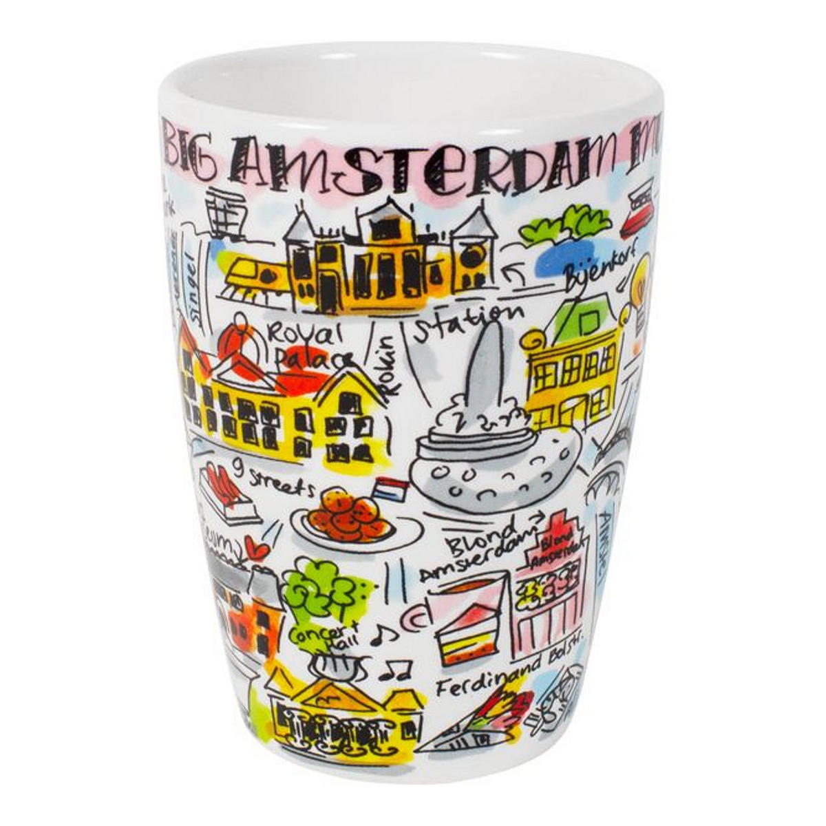 XL-BECHER Amsterdam in Bunt - 500 ml - Multicolor, Keramik (0.5L) - Blond Amsterdam