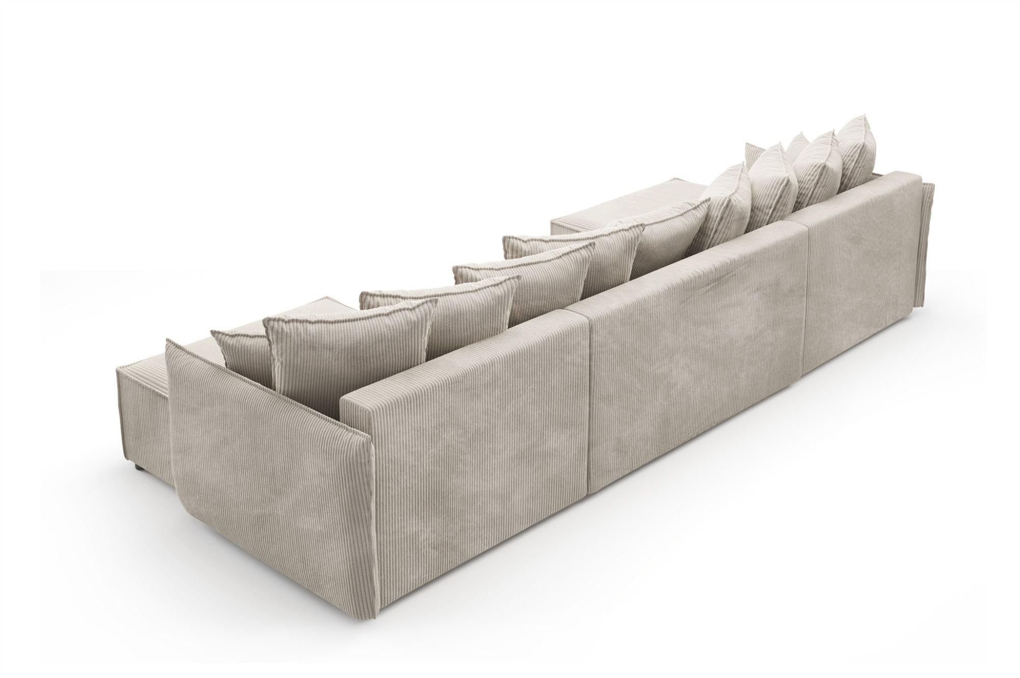 Thumbnail - Fun Möbel Wohnlandschaft, Beige, Textil, U-Form, 362x70x153 cm, Wohnzimmer, Sofas & Couches, Wohnlandschaften, Wohnlands...