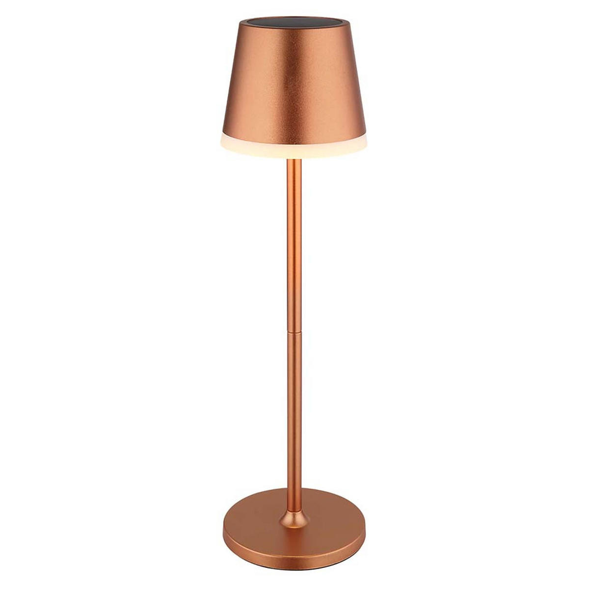 TISCHLEUCHTE Metall Champagner, LED Solar, 2er Set - Champagner, Metall (11/11/41cm) - Globo Lighting