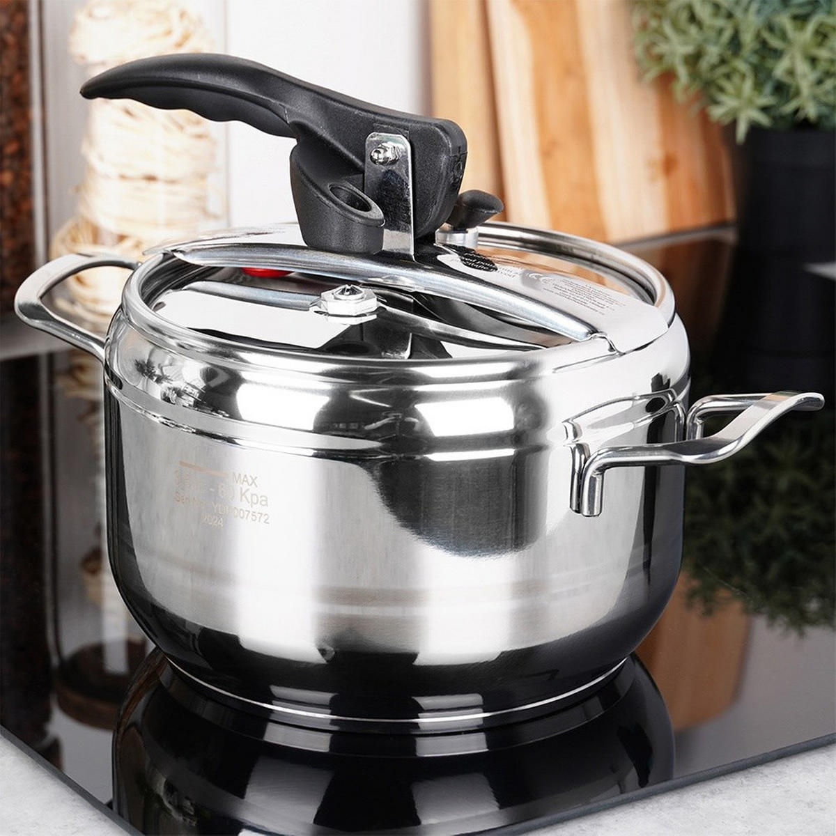 SCHNELLKOCHTOPF Profi silber - Silberfarben, Metall (3.5L) - Orion 