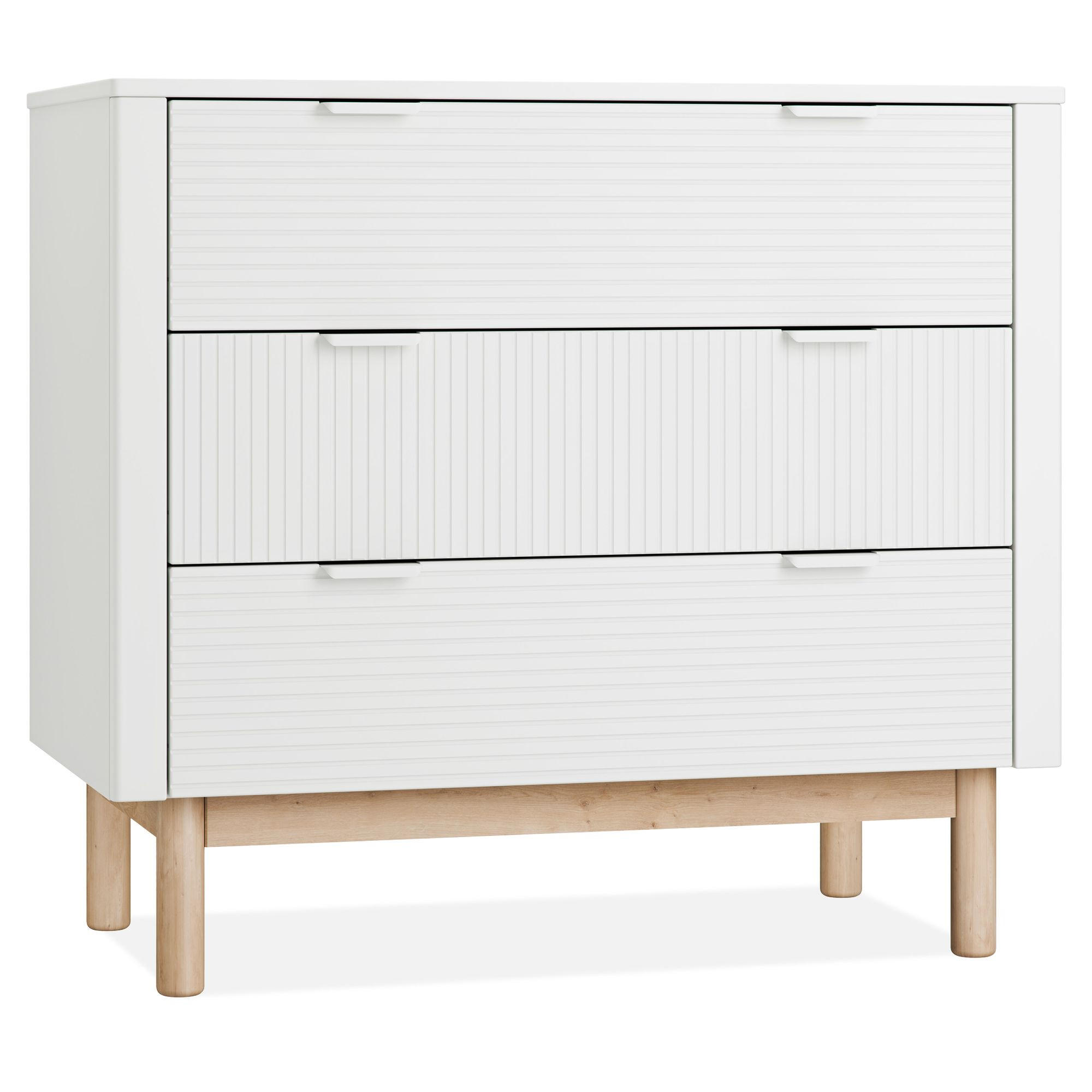 Konsimo® Wickelkommode Weiß 101x91x53 cm